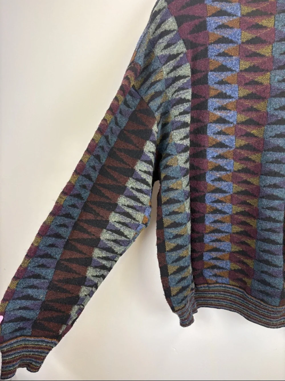 🔥 Vintage 90’s Jhane Barnes Geometric Knit Sweater Men’s Large 🔥
